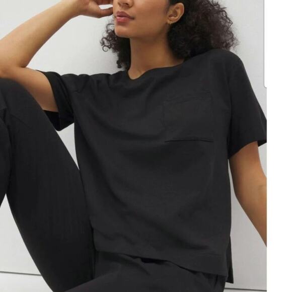 Soma Short-Sleeve Pocket Pajama Tee black Small - Picture 7 of 7